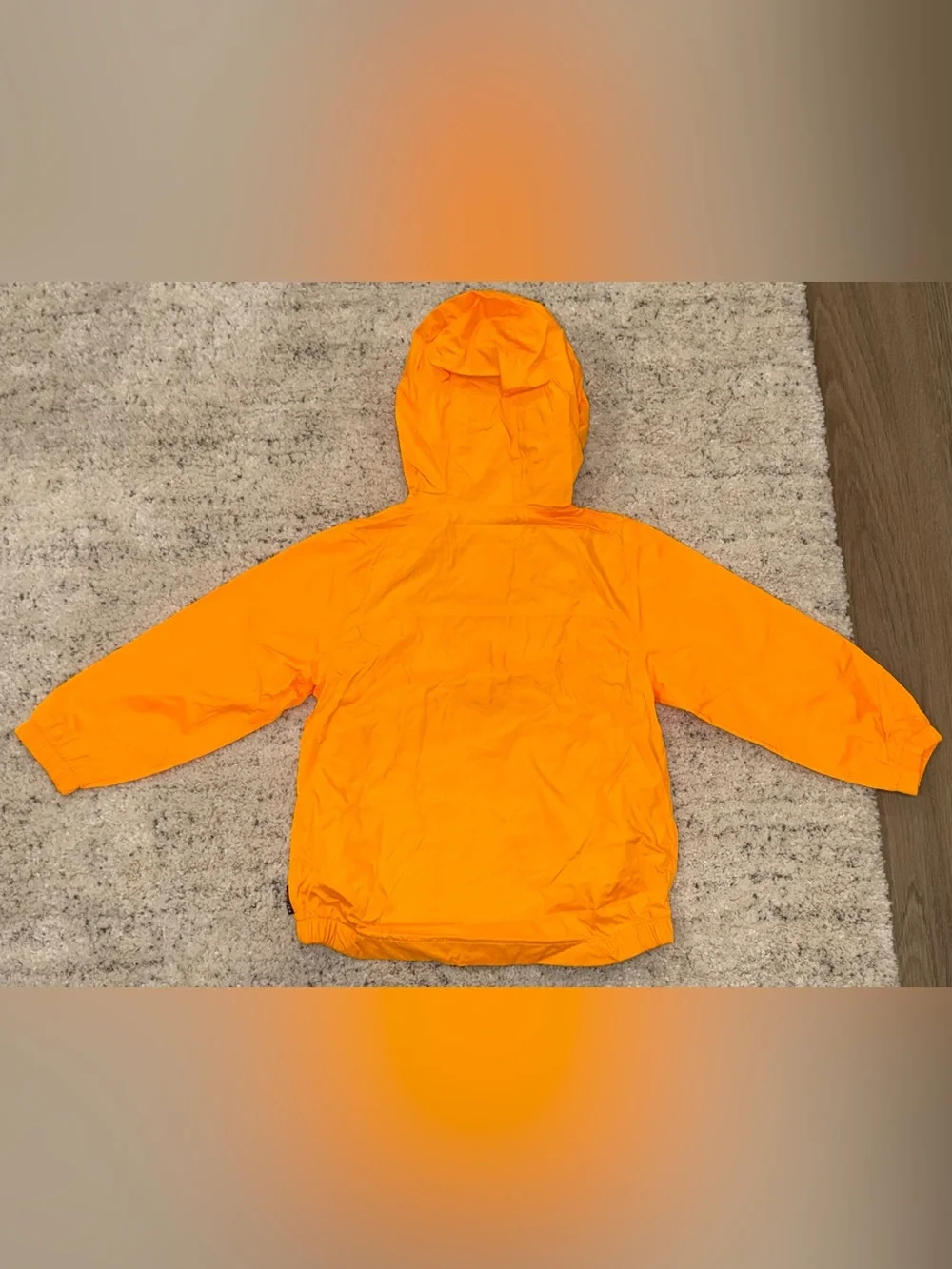 NWT Baby Gap Toddler Hooded Windbreaker Jacket Orange Full Zip Size 4 Years